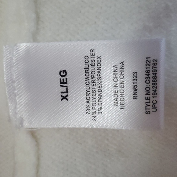 NWT Vince Camuto Soft V Neck White Color Paradox Sweater Size XL - Picture 8 of 10